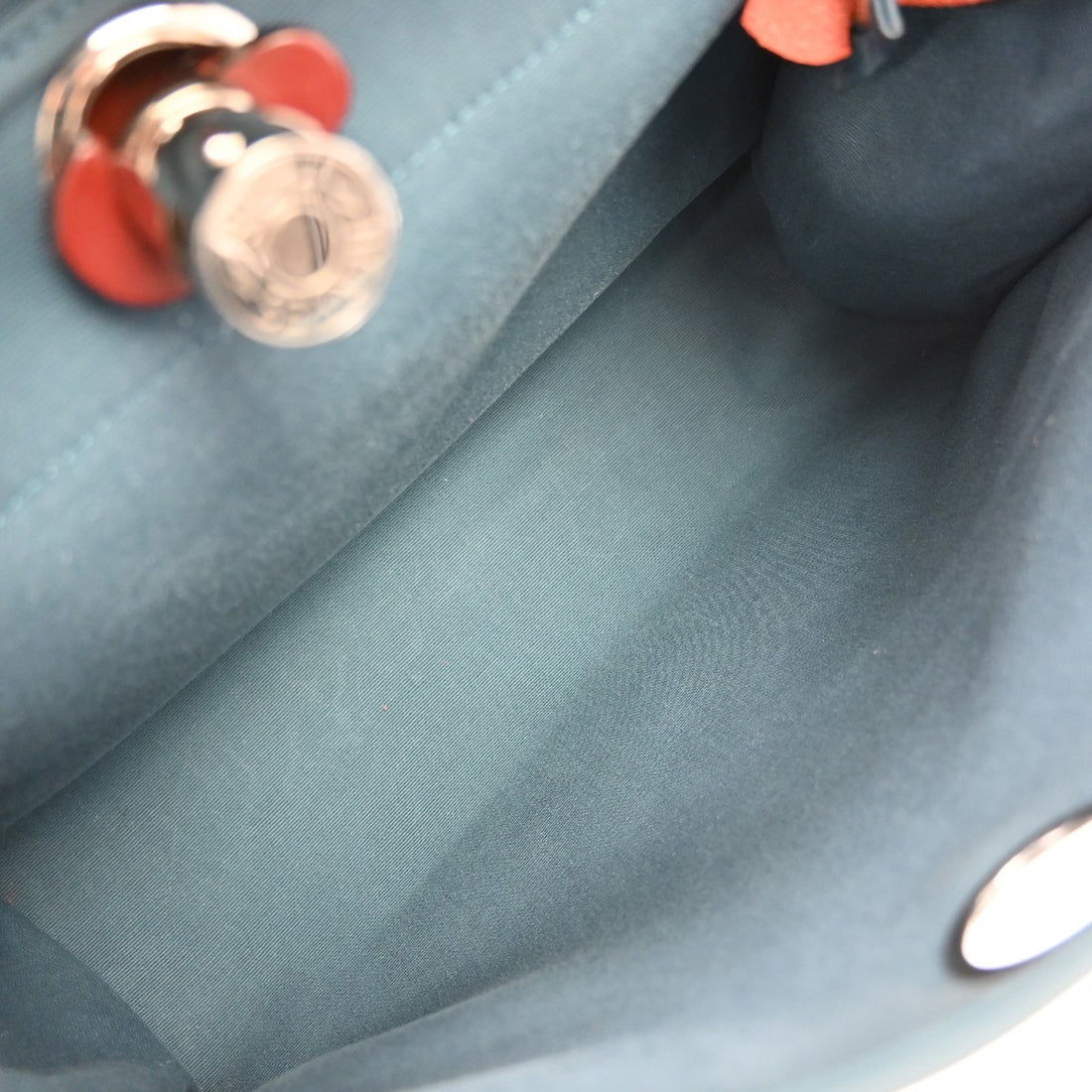 Hermès Herbag Zip PM in Tela e Pelle Blu Vintage