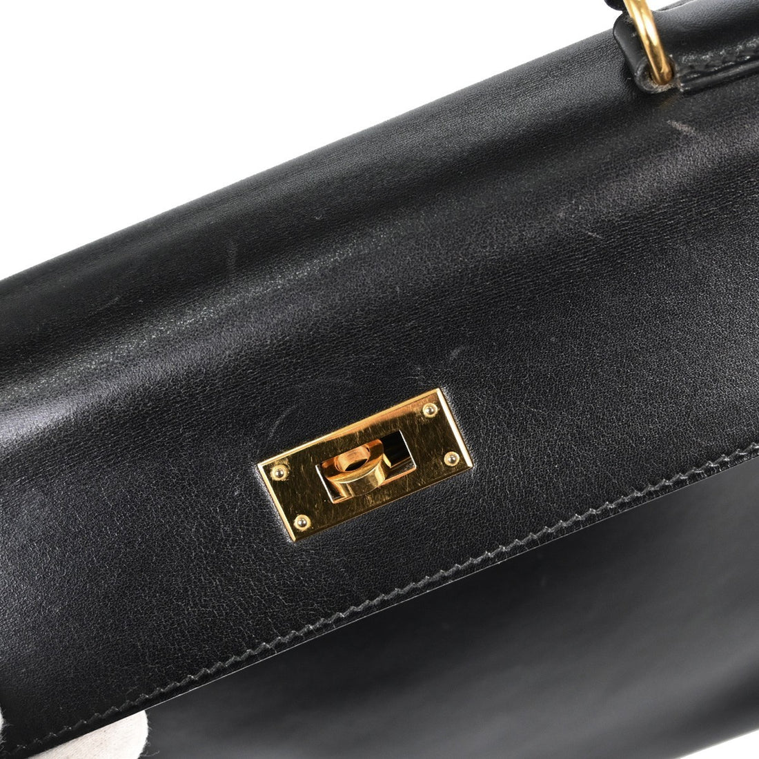 Hermès Kelly 28 Retourne in Pelle Gulliver Nero Vintage