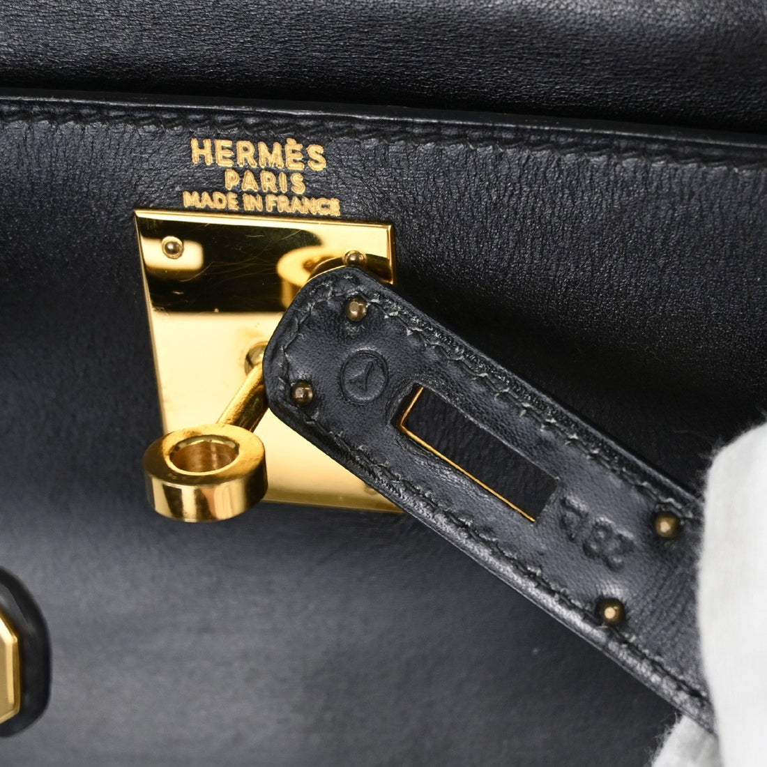 Hermès Kelly 28 Retourne in Pelle Gulliver Nero Vintage