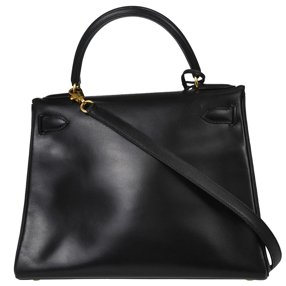 Hermès Kelly 28 Retourne in Pelle Gulliver Nero Vintage – foto 2