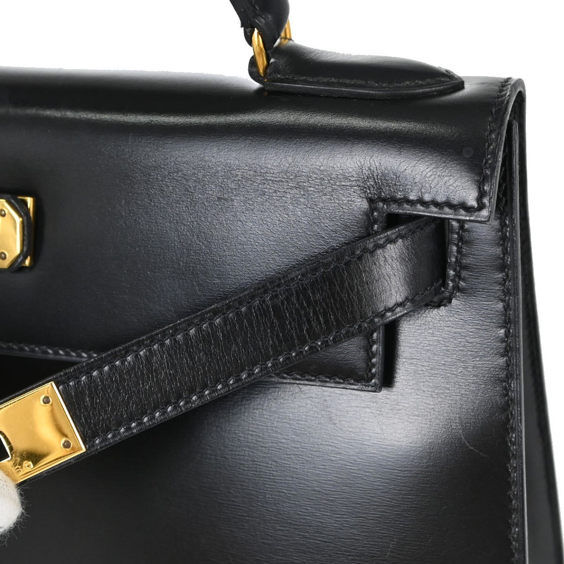 Hermès Kelly 28 Sellier in Pelle Box Calf Nero Vintage