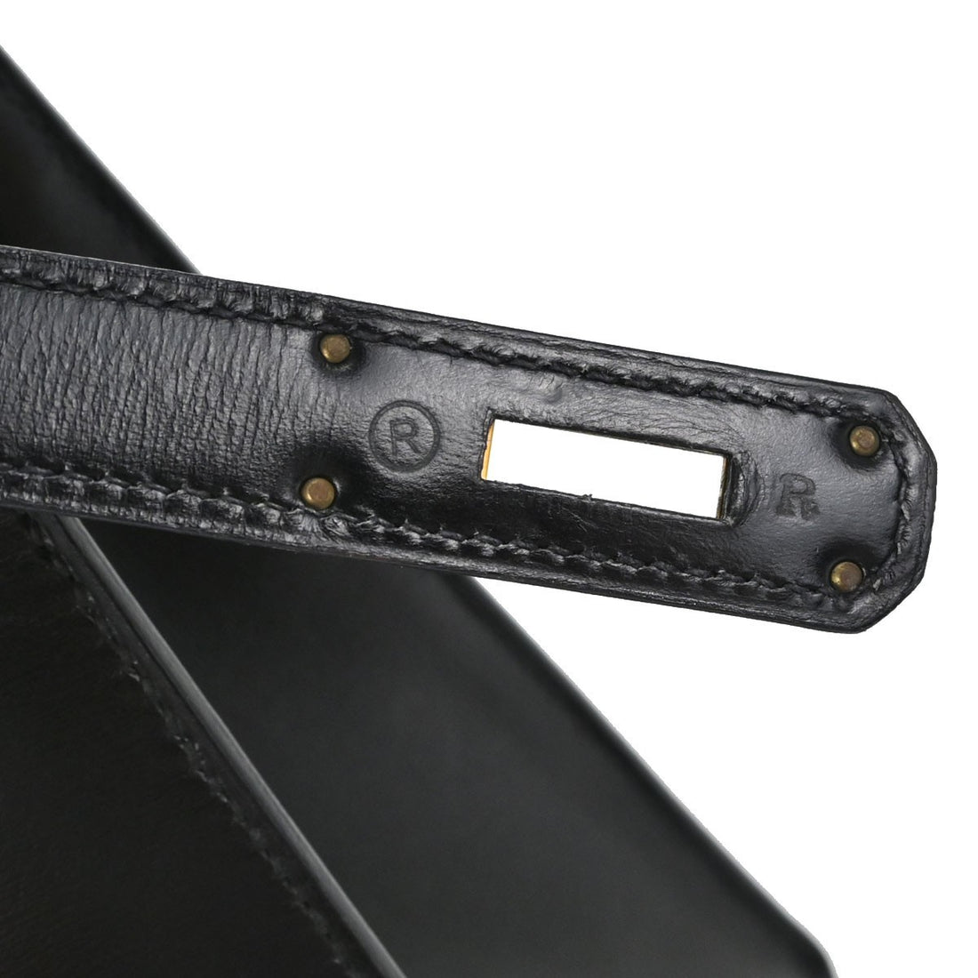 Hermès Kelly 28 Sellier in Pelle Box Calf Nero Vintage