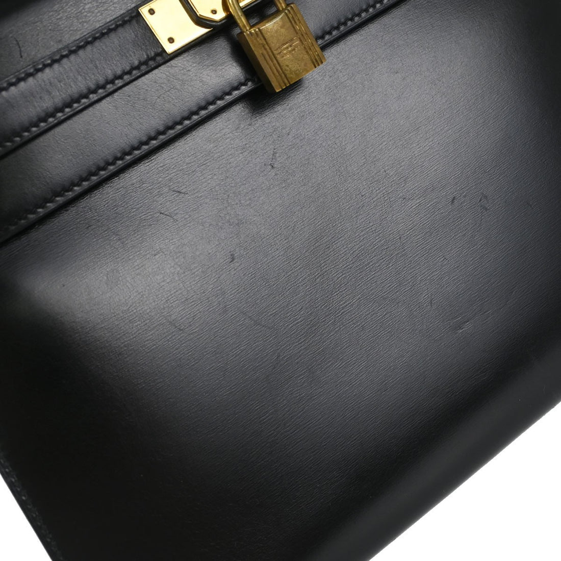 Hermès Kelly 28 Sellier in Pelle Box Calf Nero Vintage