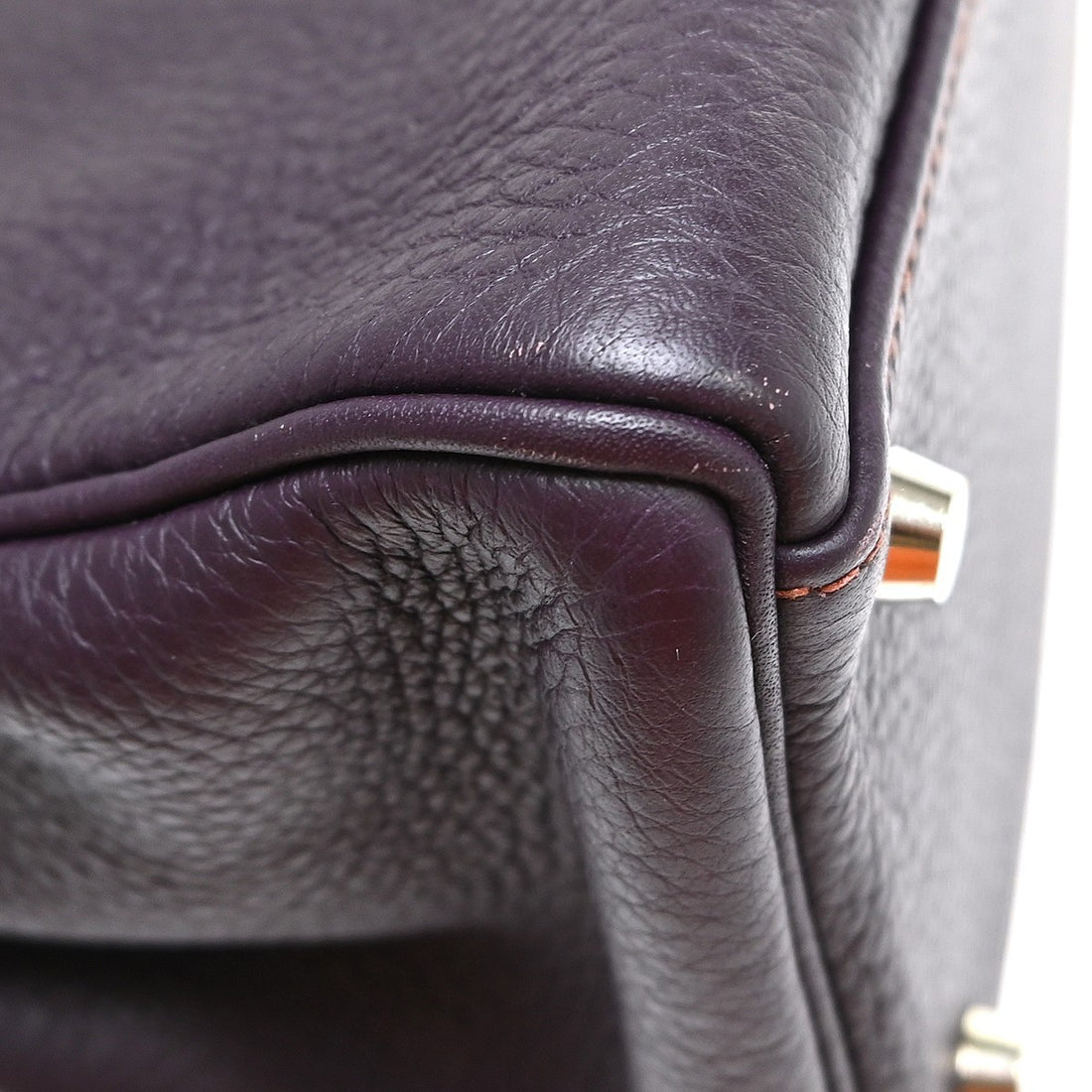 Hermès Kelly 32 Retourne in Pelle Taurillon Clemence Raisin Vintage
