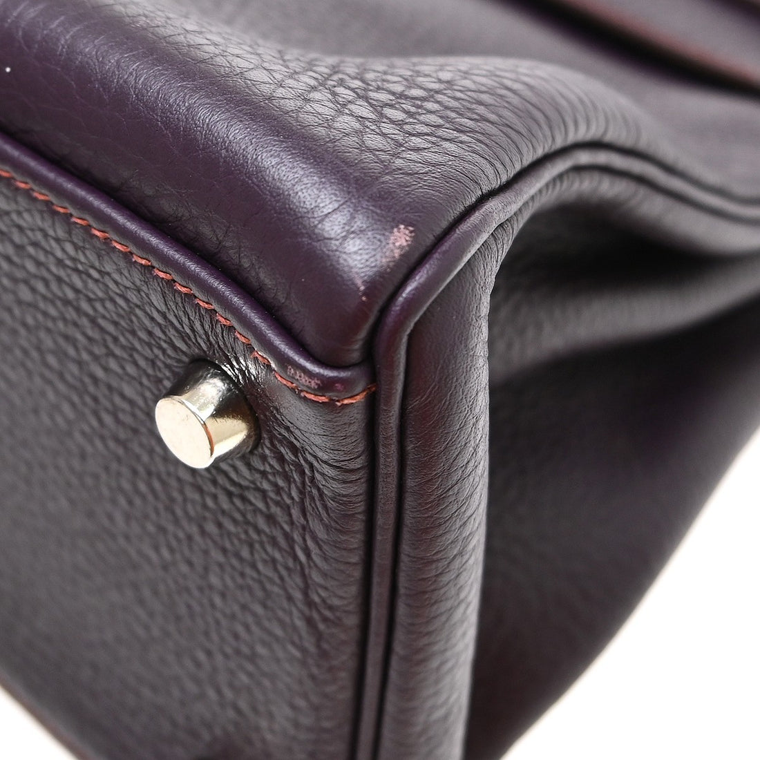 Hermès Kelly 32 Retourne in Pelle Taurillon Clemence Raisin Vintage