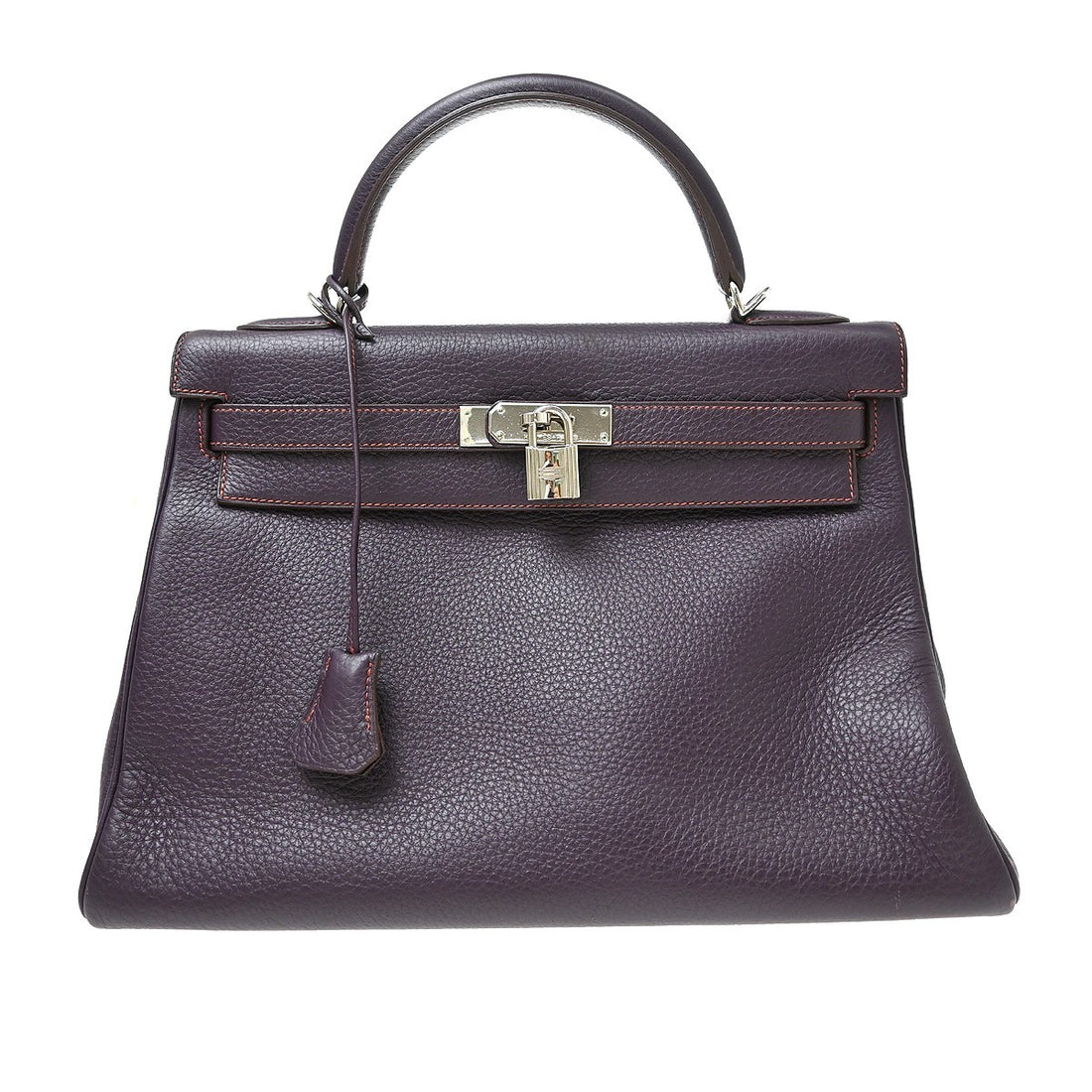 Hermès Kelly 32 Retourne in Pelle Taurillon Clemence Viola Raisin Vintage