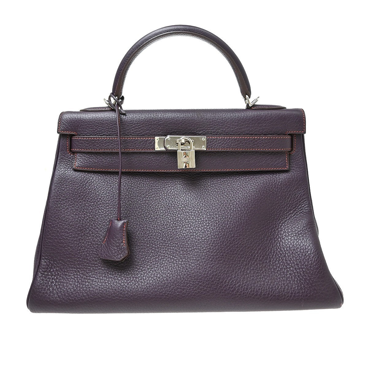 Hermès Kelly 32 Retourne in Pelle Taurillon Clemence Viola Raisin Vintage – foto 1
