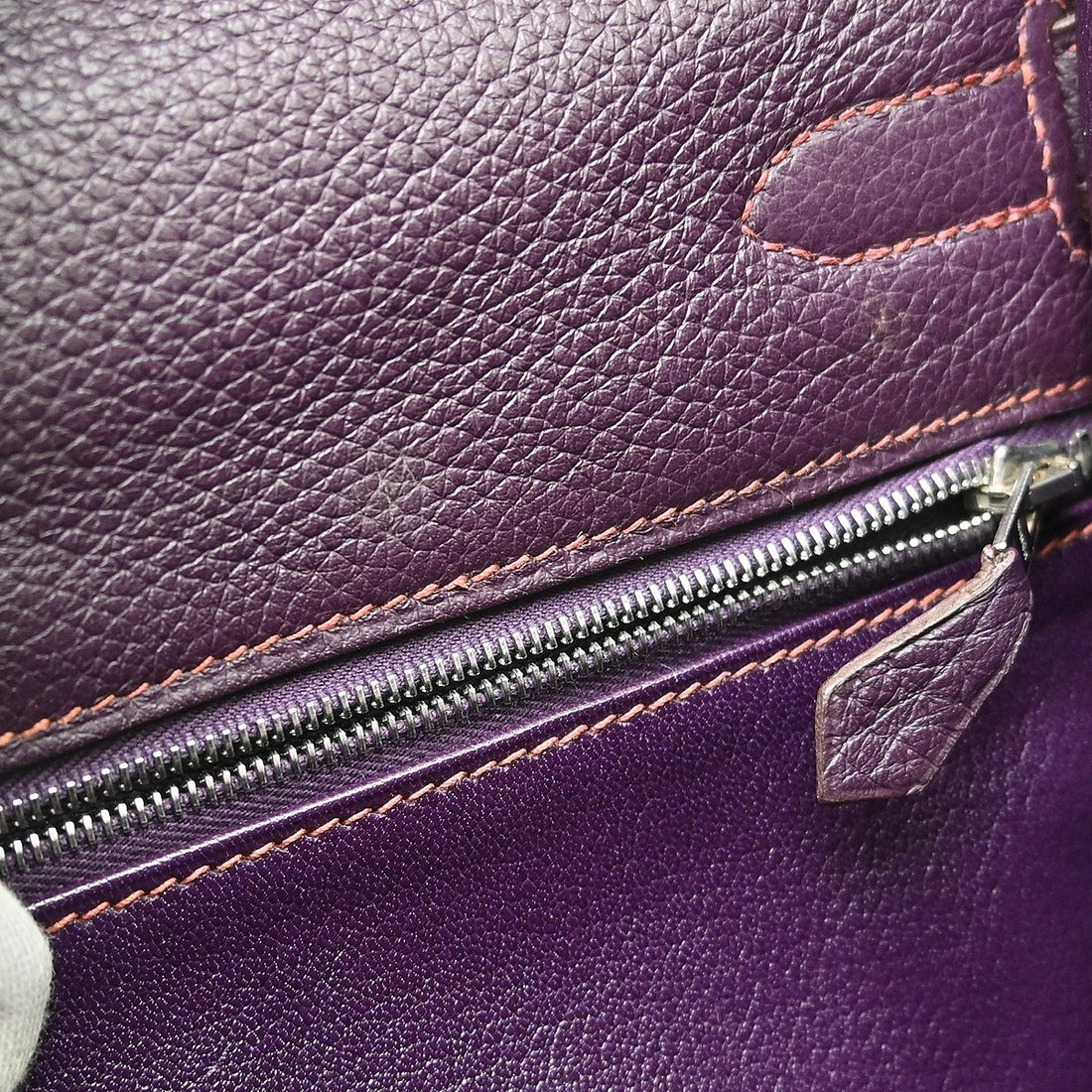 Hermès Kelly 32 Retourne in Pelle Taurillon Clemence Viola Raisin Vintage