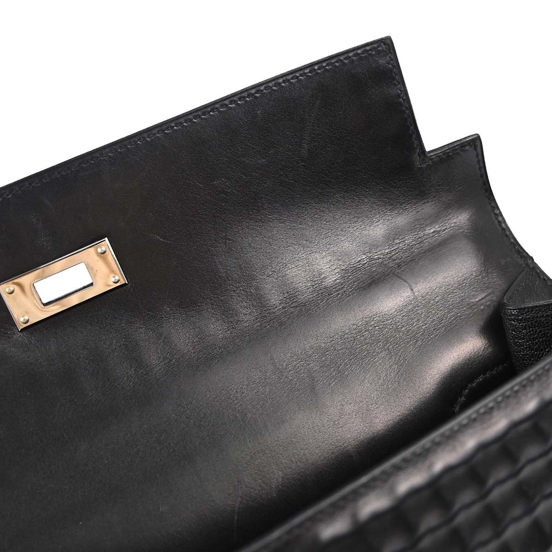 Hermès Kelly 32 Sellier in Pelle Nera Vintage