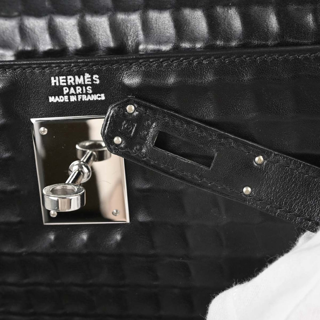 Hermès Kelly 32 Sellier in Pelle Nera Vintage