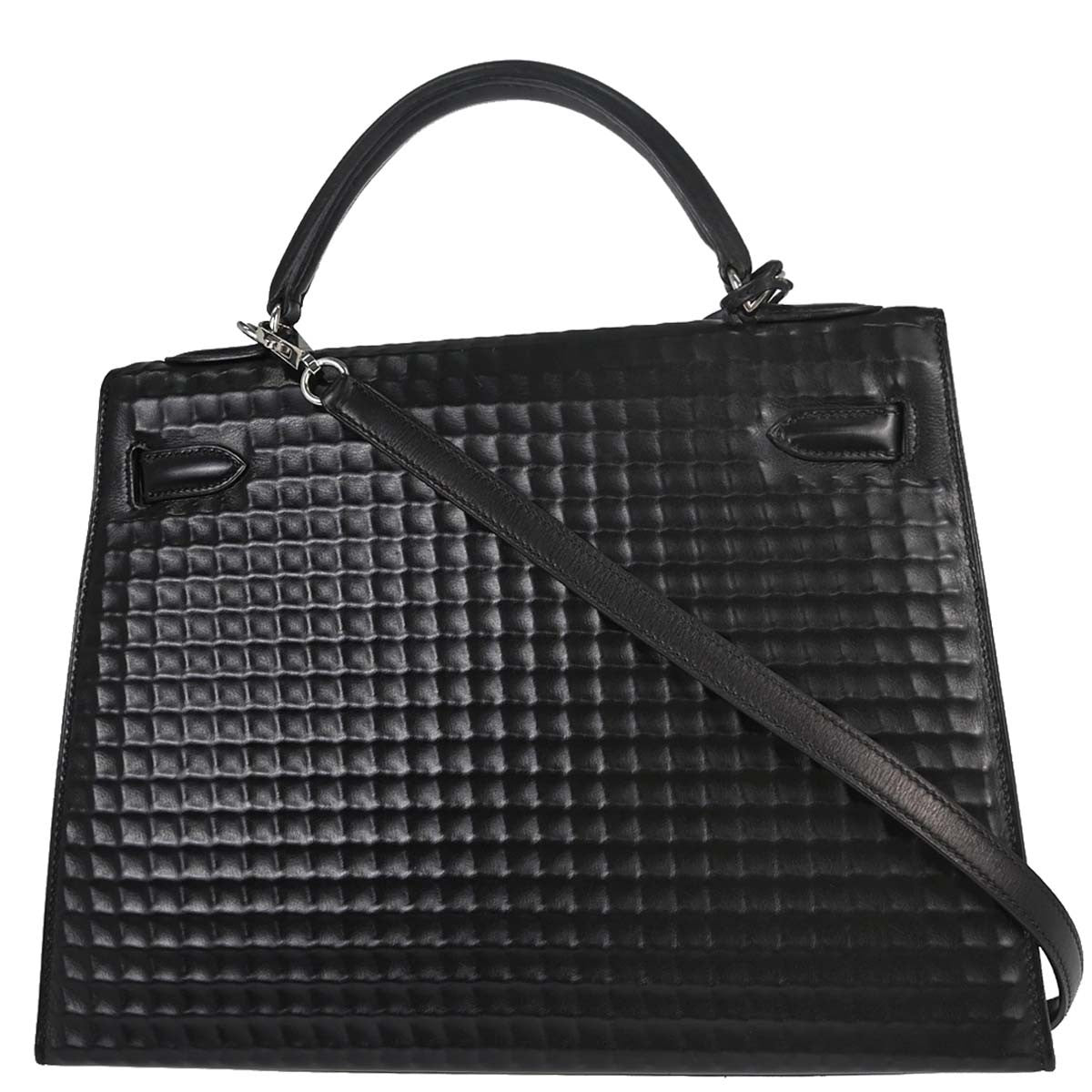 Hermès Kelly 32 Sellier in Pelle Nera Vintage – foto 2