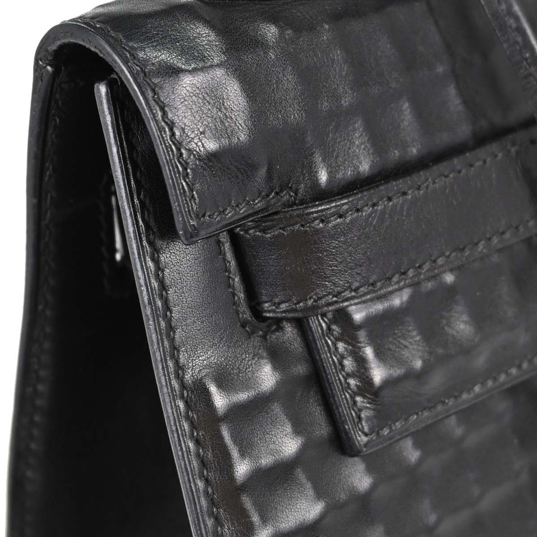 Hermès Kelly 32 Sellier in Pelle Nera Vintage