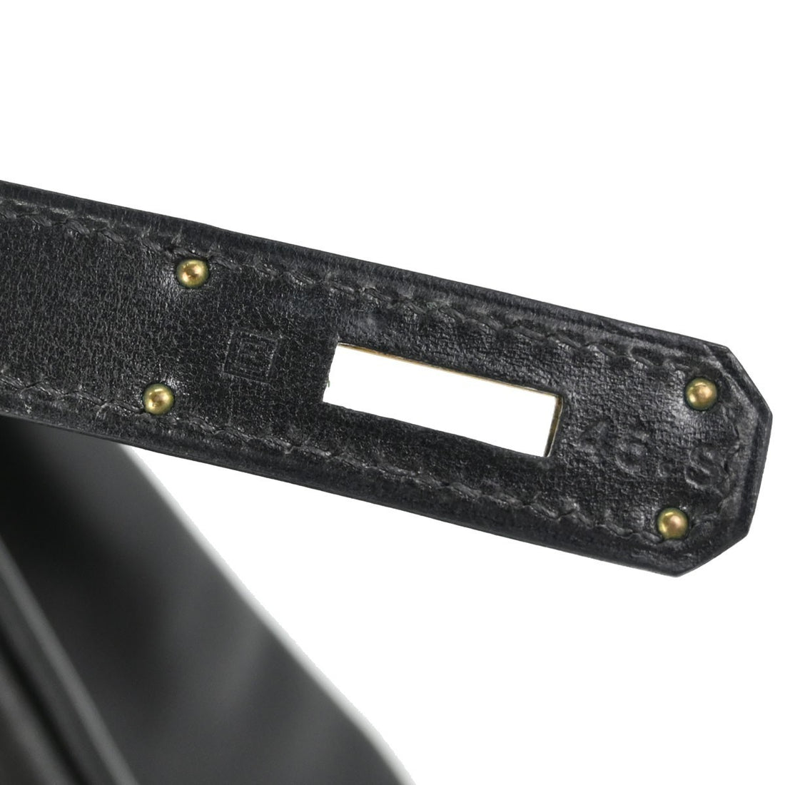 Hermès Kelly 32 Sellier in Pelle Box Calf Nero Vintage