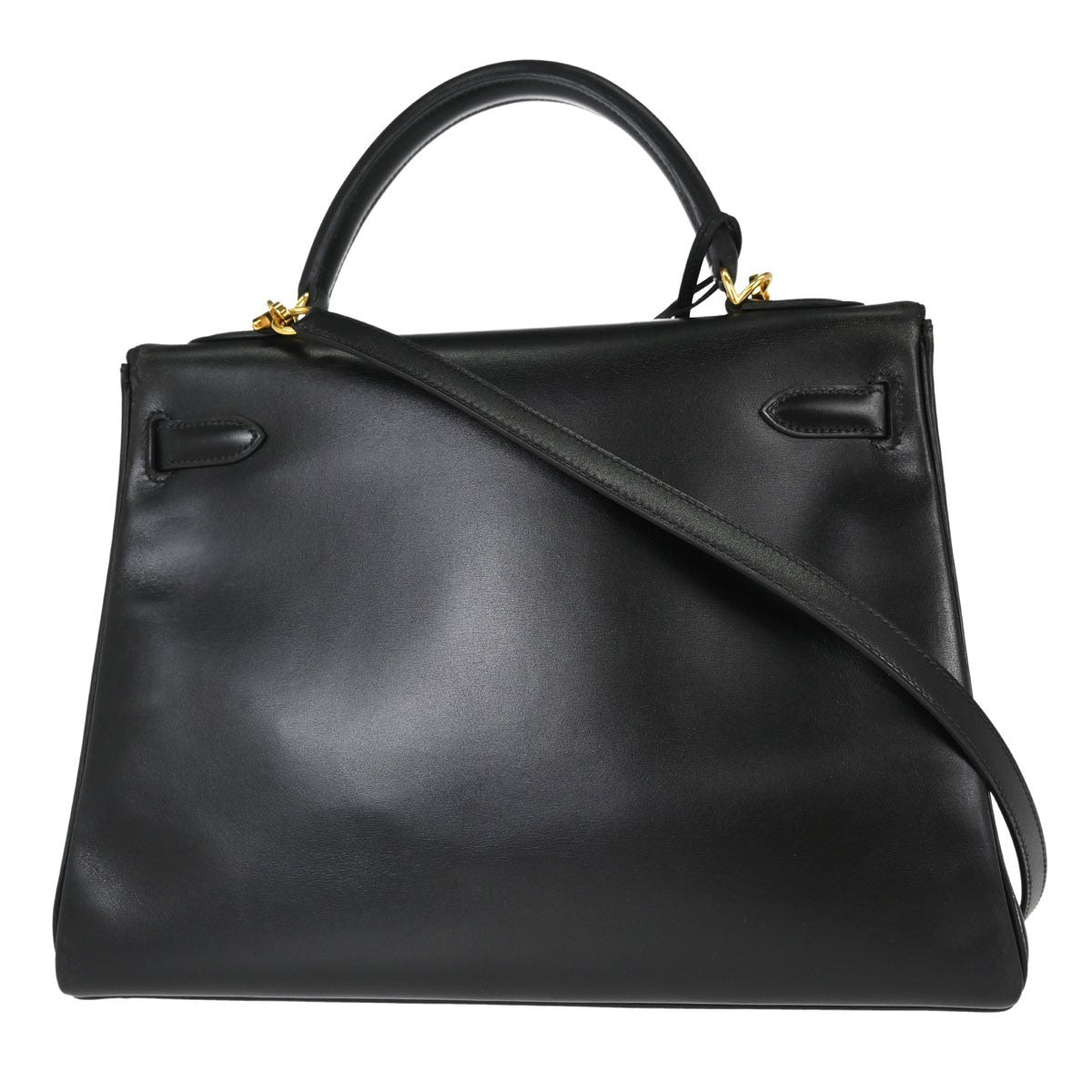 Hermès Kelly 32 Sellier in Pelle Box Calf Nero Vintage – foto 2