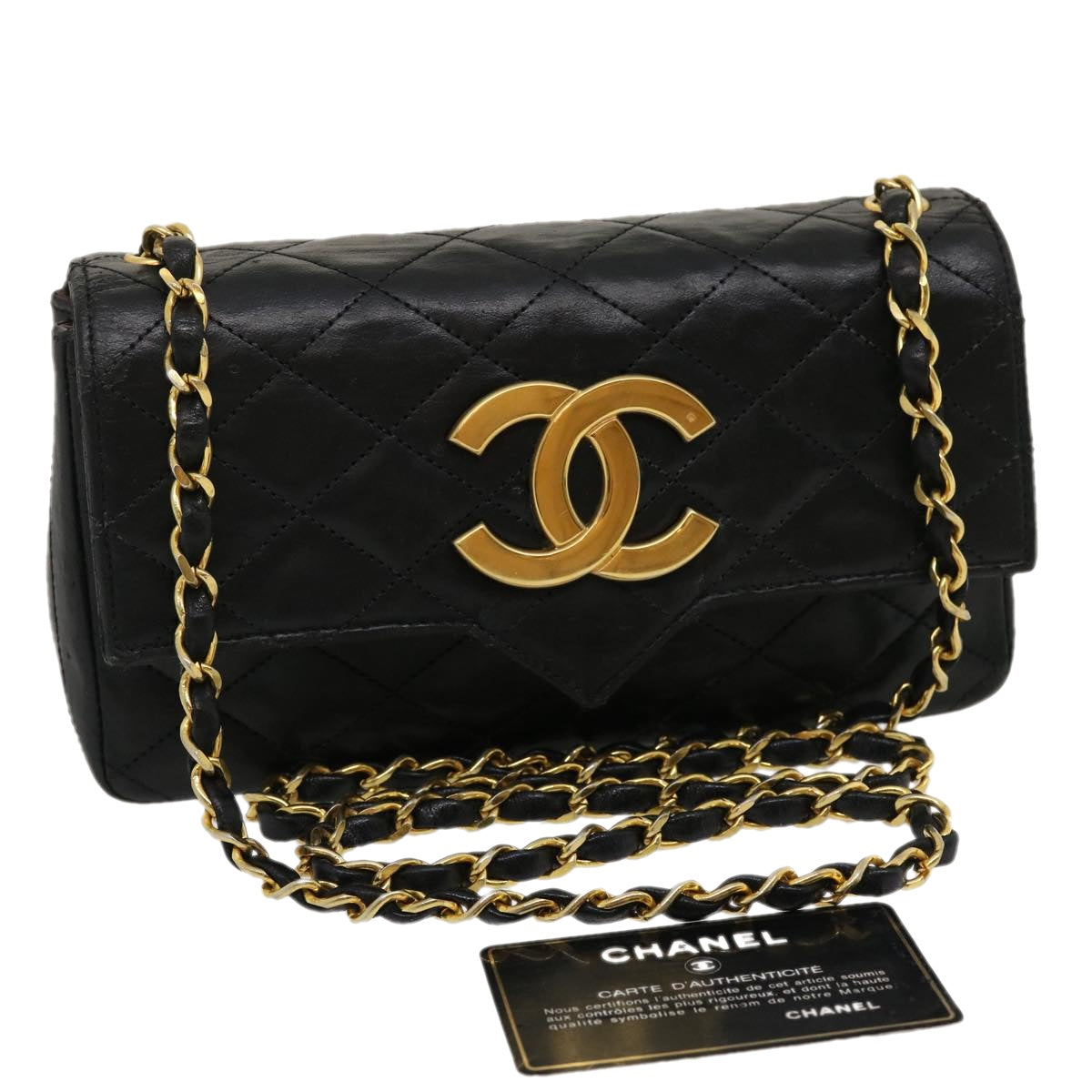 CHANEL Matelasse Bag Nera Originale | Borsa a Tracolla Oro