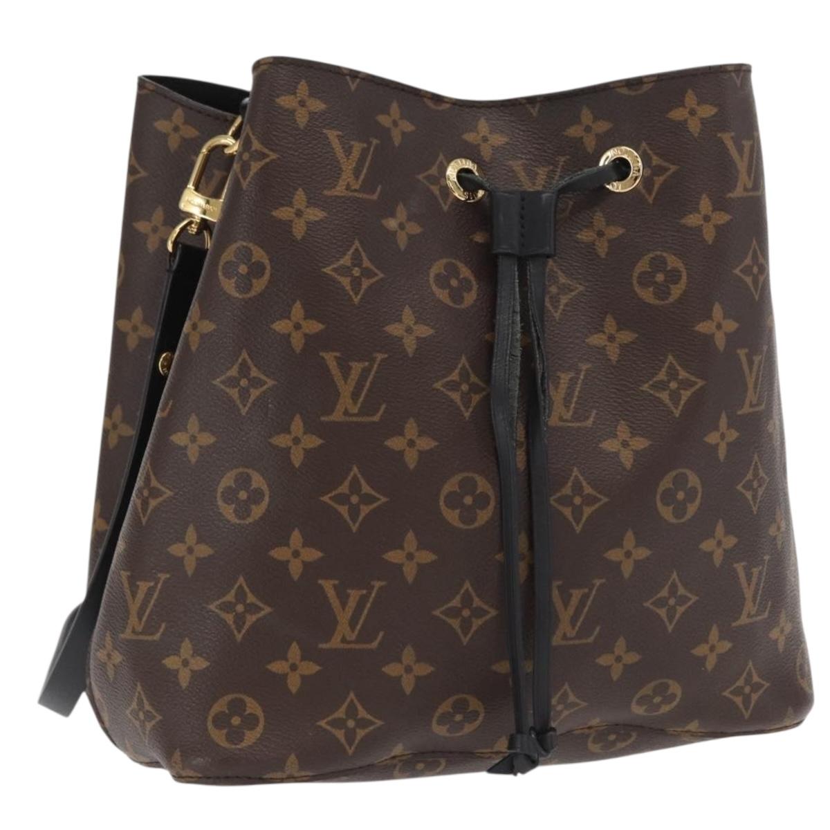 Louis Vuitton Neonoe Monogram Shoulder Bag Black Authentic ka1907 - photo 1
