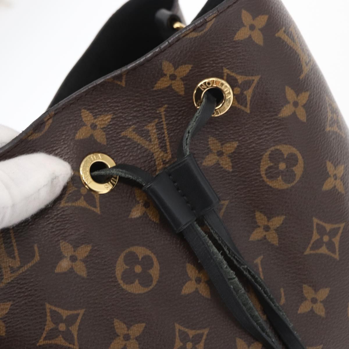Louis Vuitton Neonoe Monogram Shoulder Bag Black Authentic ka1907 - photo 10