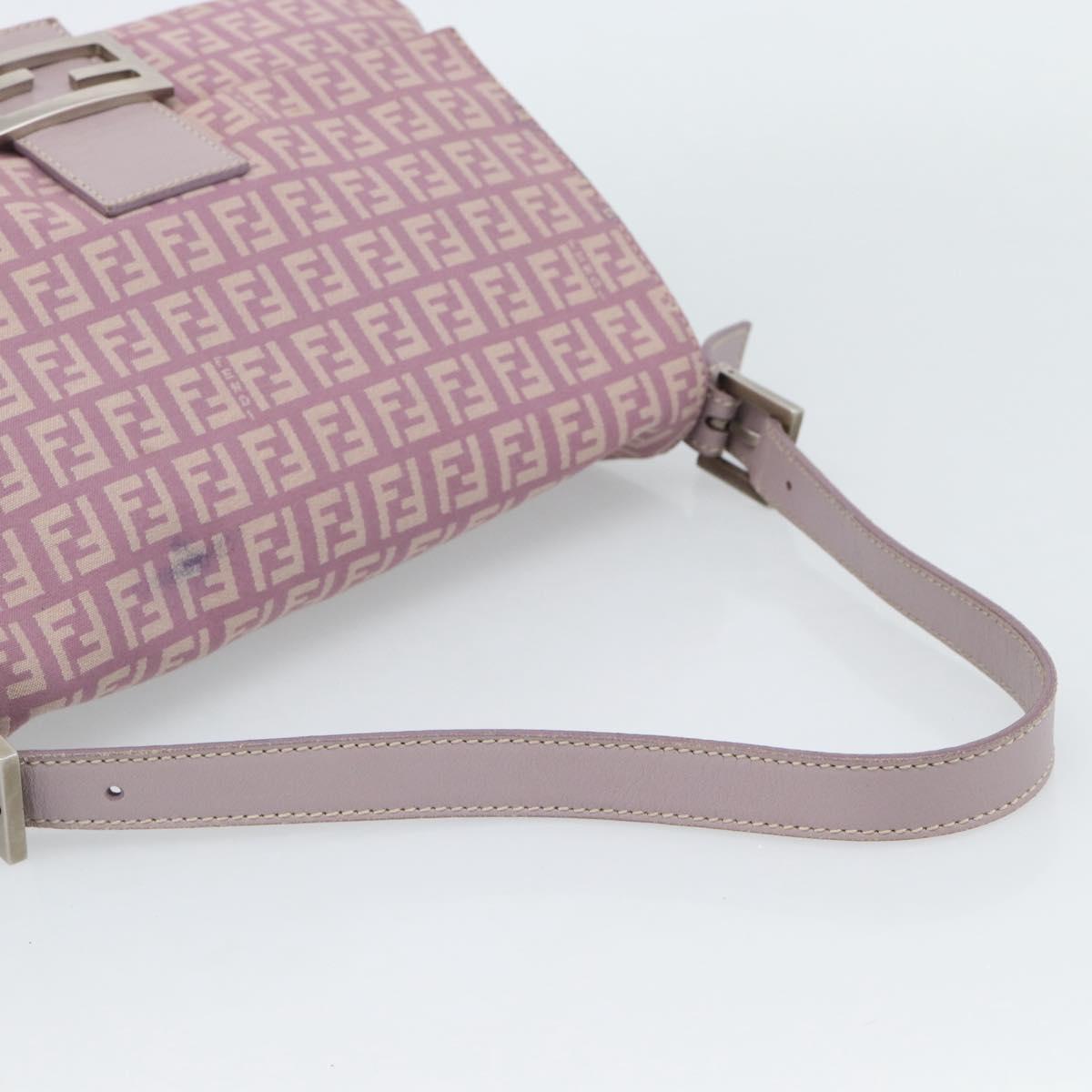 FENDI Zucchino Canvas Baguette Bag Rosa Argento Originale | Mamma Baguette