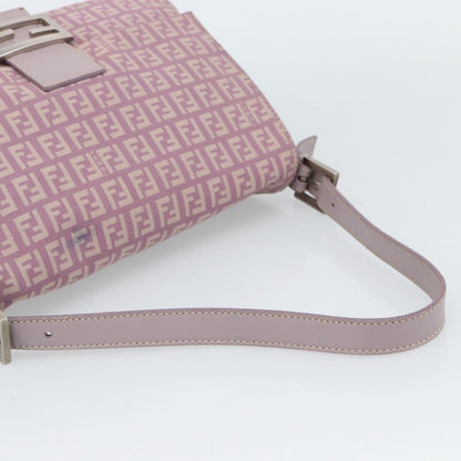 FENDI Zucchino Canvas Baguette Bag Rosa Argento Originale | Mamma Baguette