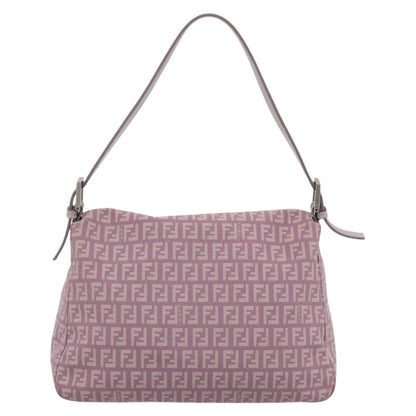 FENDI Zucchino Canvas Baguette Bag Rosa Argento Originale | Mamma Baguette