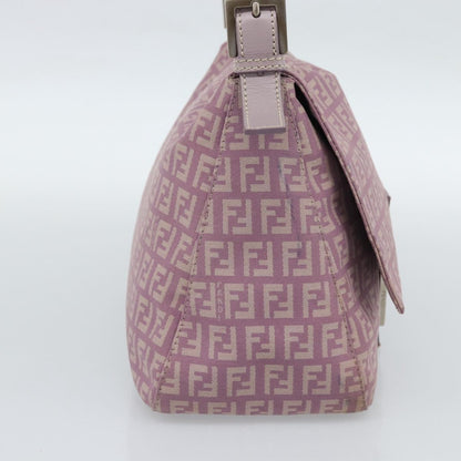 FENDI Zucchino Canvas Baguette Bag Rosa Argento Originale | Mamma Baguette