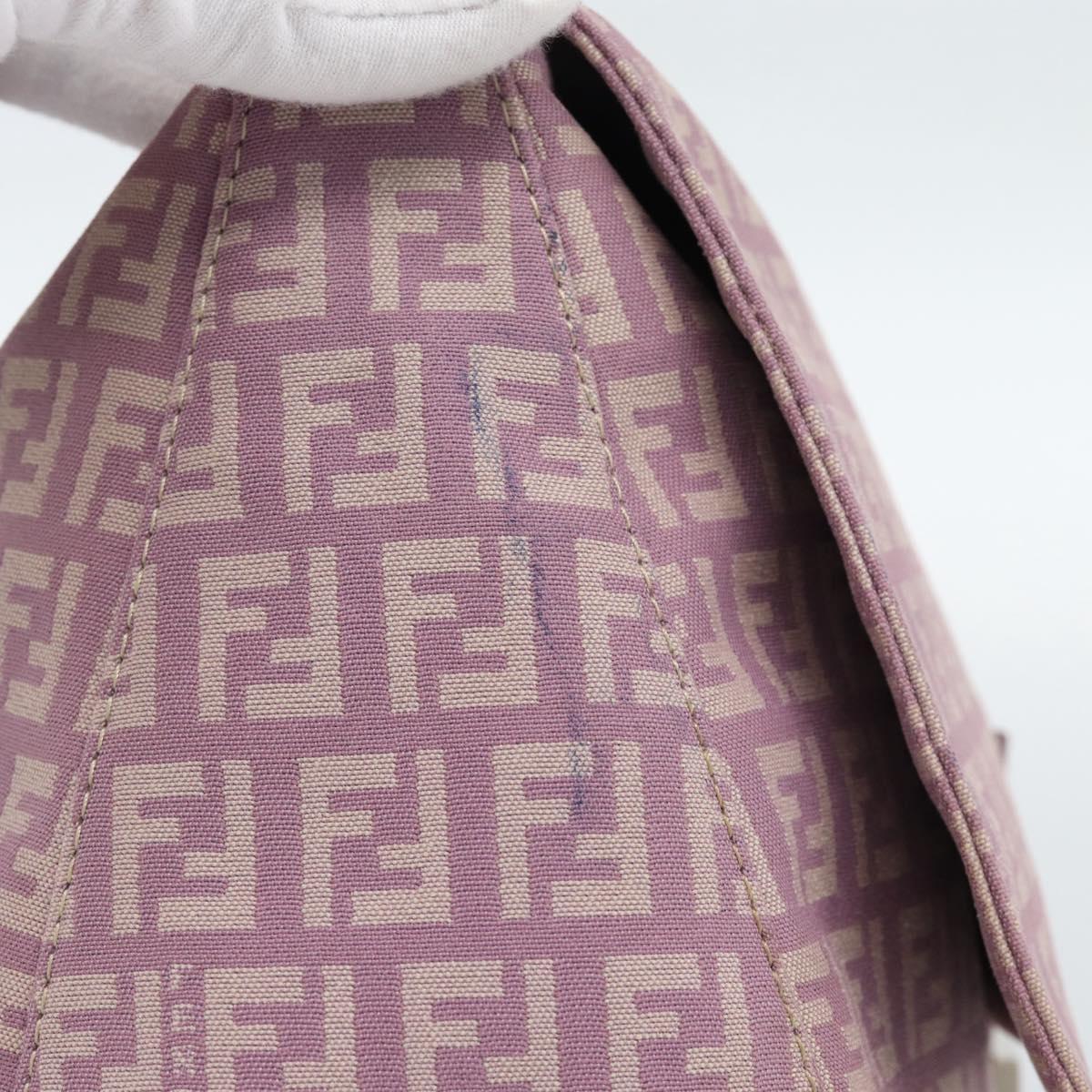 FENDI Zucchino Canvas Baguette Bag Rosa Argento Originale | Mamma Baguette