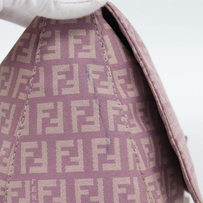 FENDI Zucchino Canvas Baguette Bag Rosa Argento Originale | Mamma Baguette