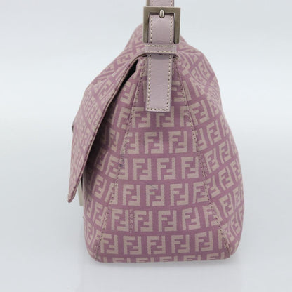 FENDI Zucchino Canvas Baguette Bag Rosa Argento Originale | Mamma Baguette