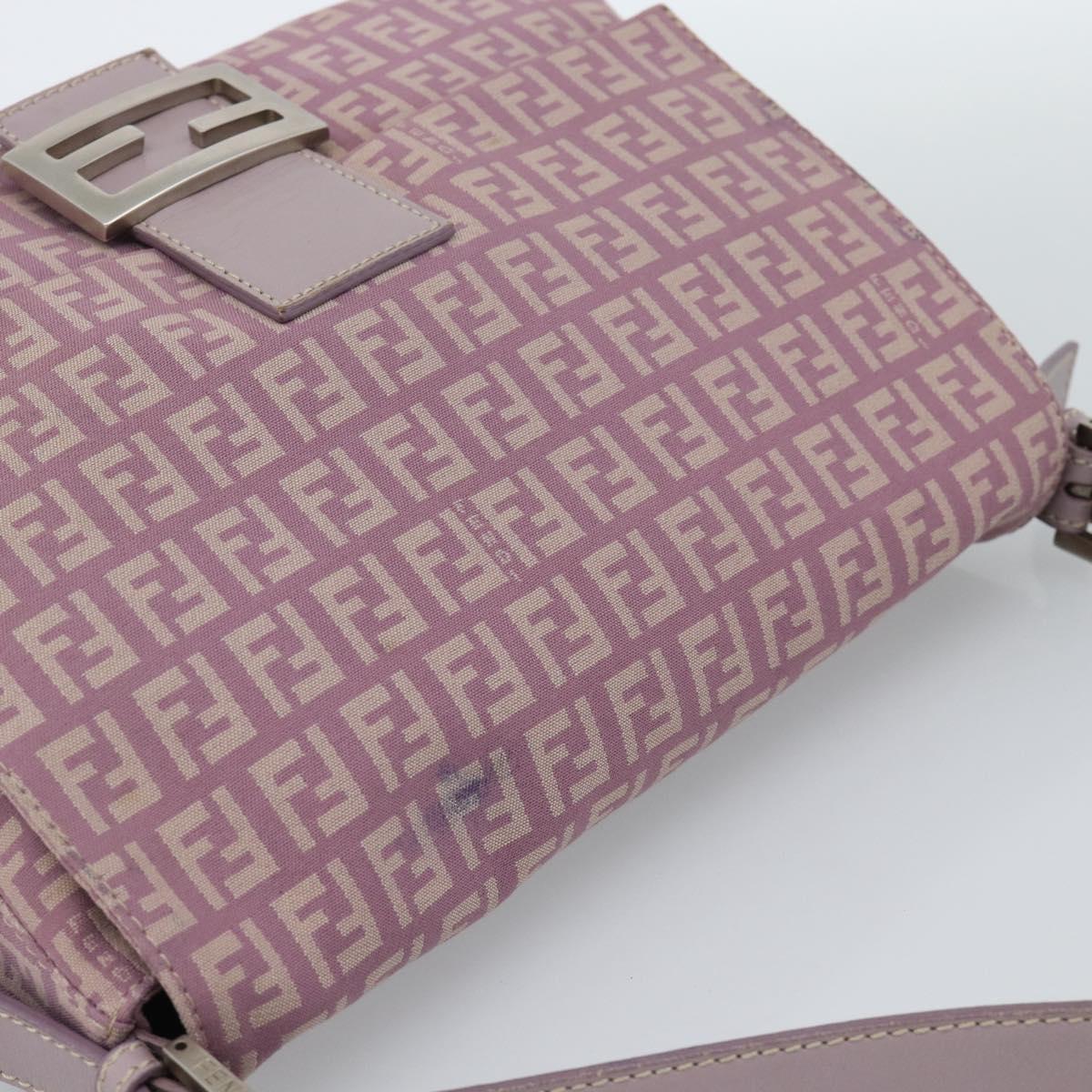 FENDI Zucchino Canvas Baguette Bag Rosa Argento Originale | Mamma Baguette