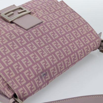 FENDI Zucchino Canvas Baguette Bag Rosa Argento Originale | Mamma Baguette