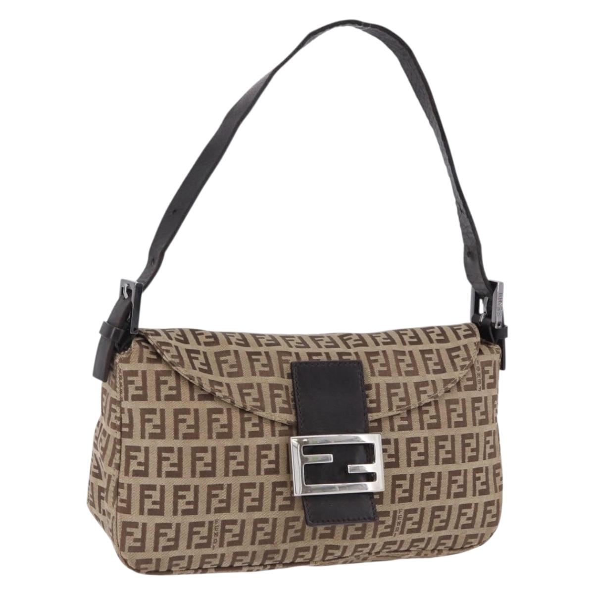 FENDI Zucchino Canvas Baguette Bag Beige Originale | 8BR003