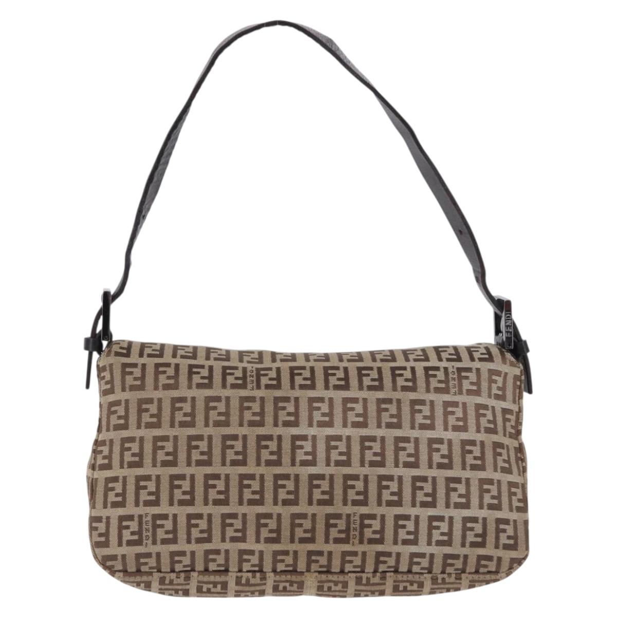 FENDI Zucchino Canvas Baguette Bag Beige Originale | 8BR003