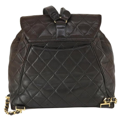 CHANEL Matelasse Backpack Marrone Scuro Originale | Zaino Oro