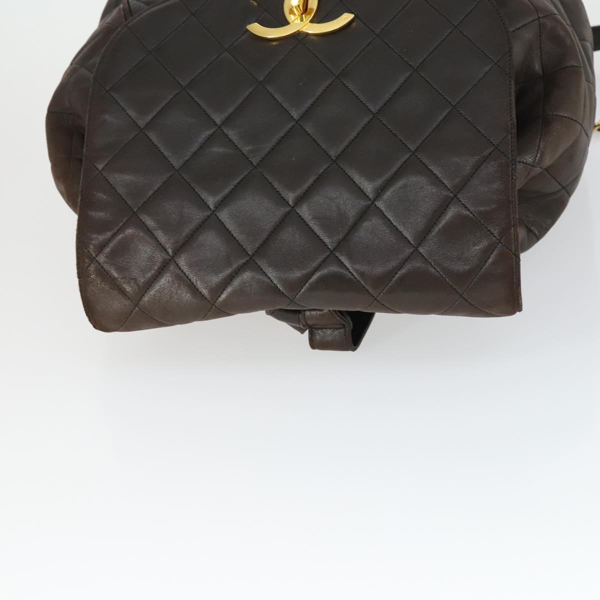 CHANEL Matelasse Backpack Marrone Scuro Originale | Zaino Oro