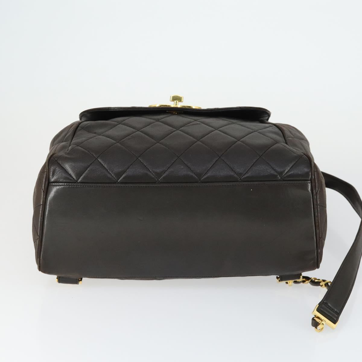 CHANEL Matelasse Backpack Marrone Scuro Originale | Zaino Oro