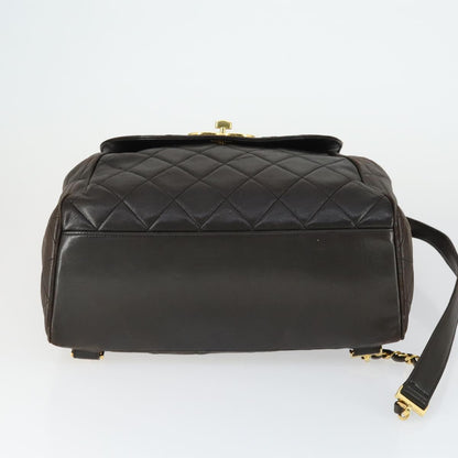 CHANEL Matelasse Backpack Marrone Scuro Originale | Zaino Oro