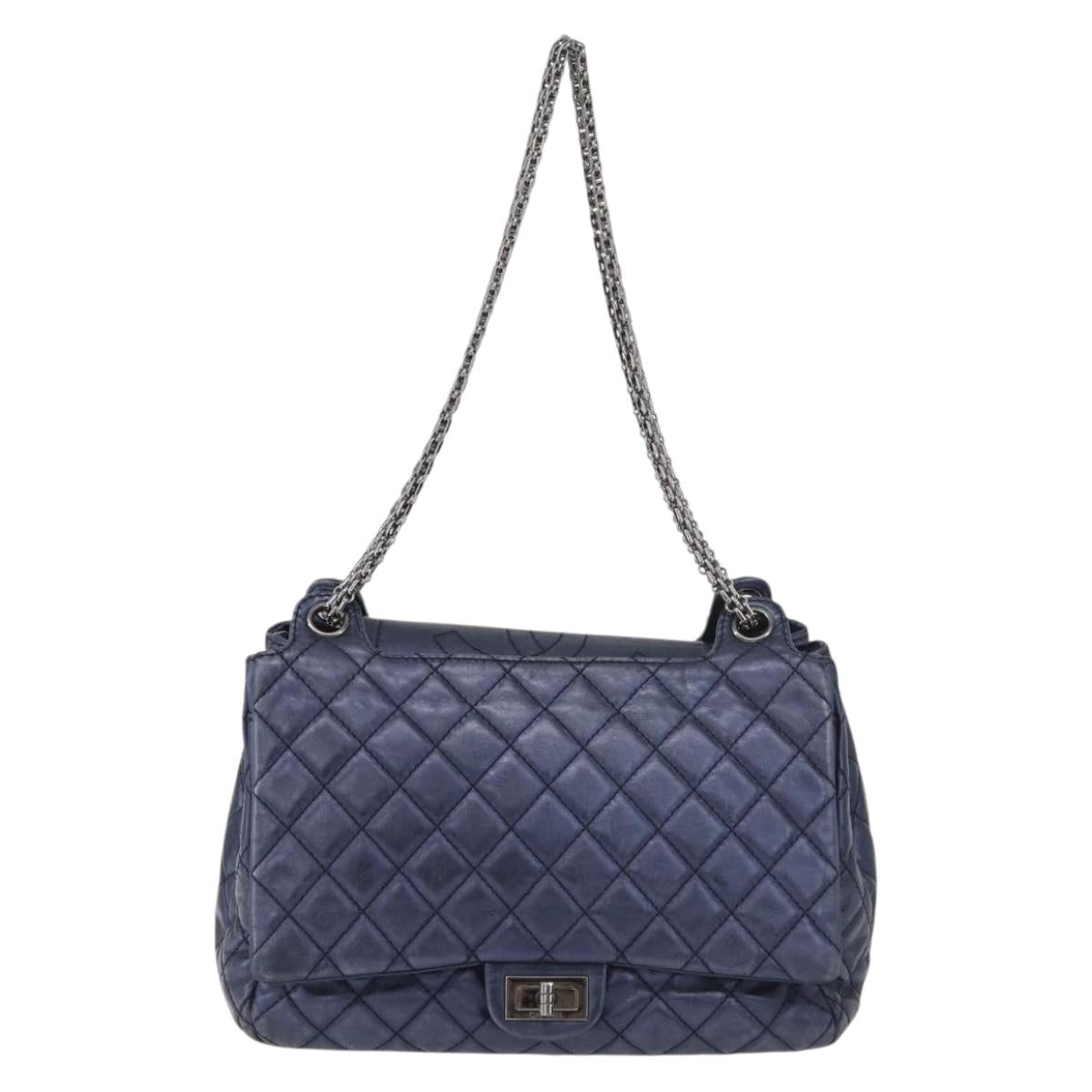 CHANEL Matelasse Chain Bag Blu Originale | Borsa a Catena Argento