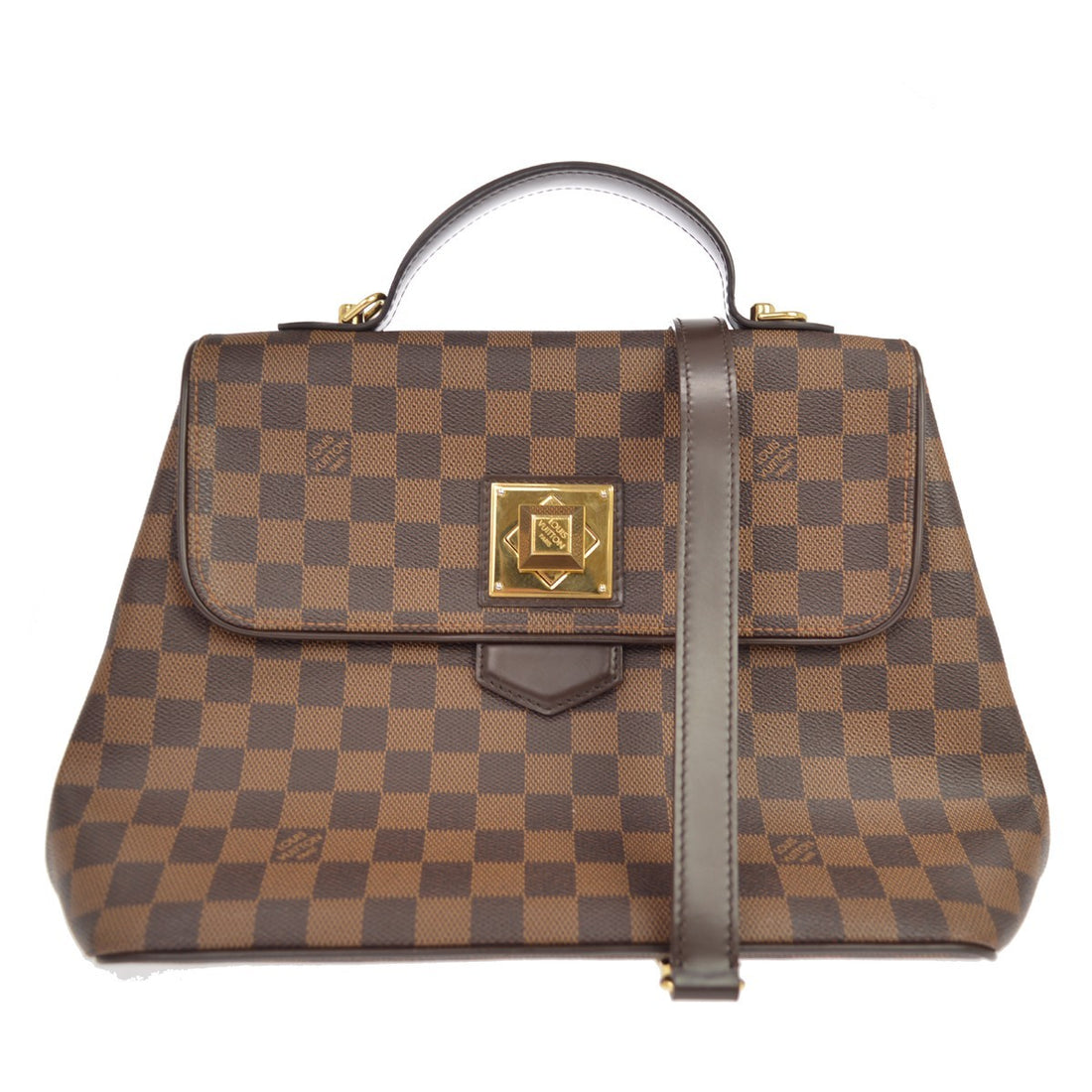 Louis Vuitton Bergamo MM in Tela Damier Ebène Marrone Vintage