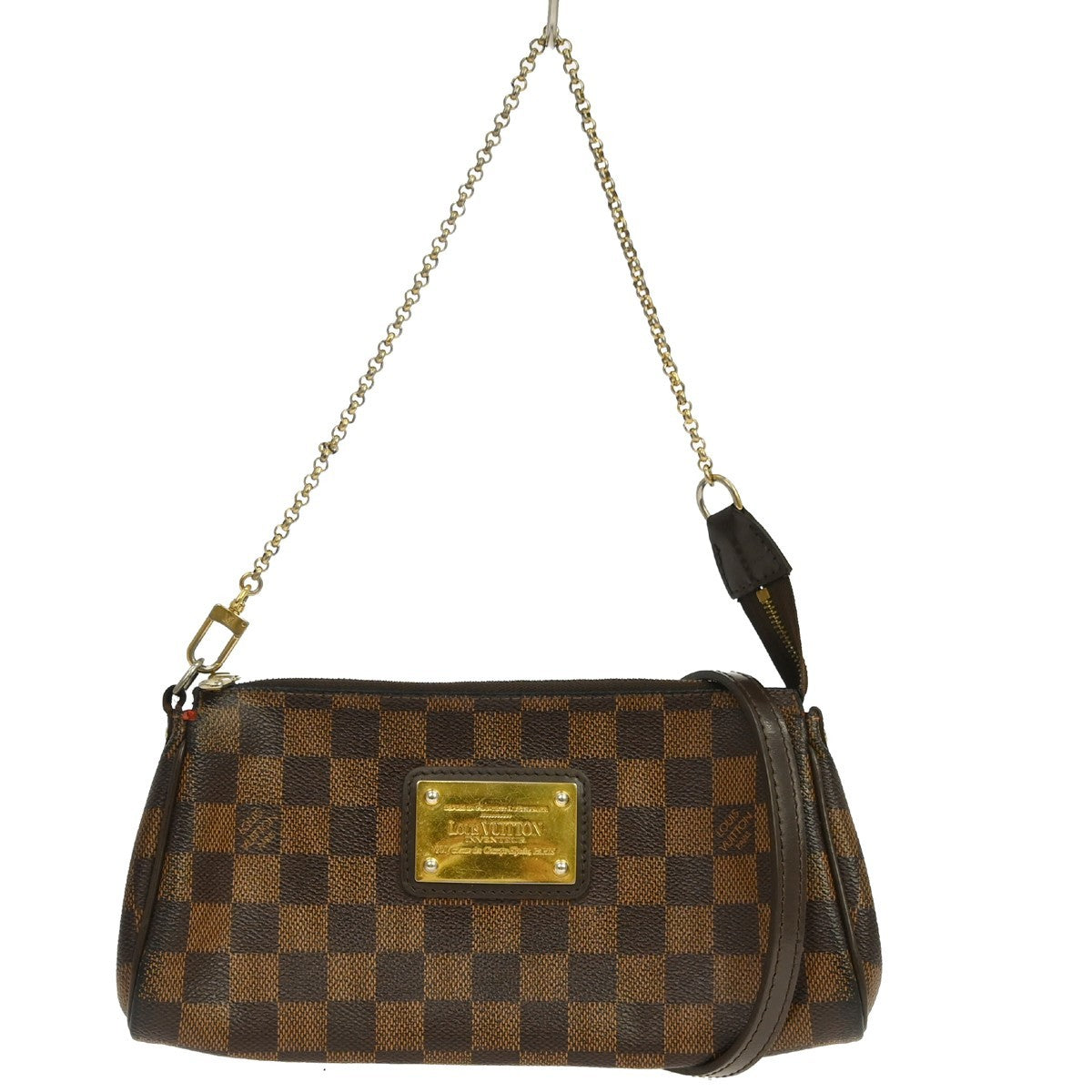 Louis Vuitton Eva 2way con Catena in Tela Damier Ebene Vintage