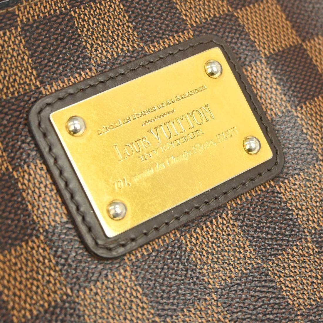 Louis Vuitton Eva 2way con Catena in Tela Damier Ebene Vintage