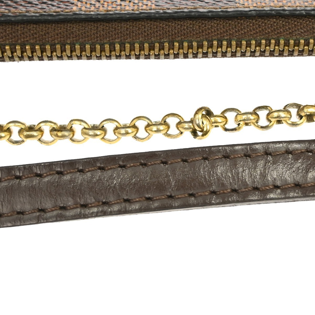 Louis Vuitton Eva 2way con Catena in Tela Damier Ebene Vintage