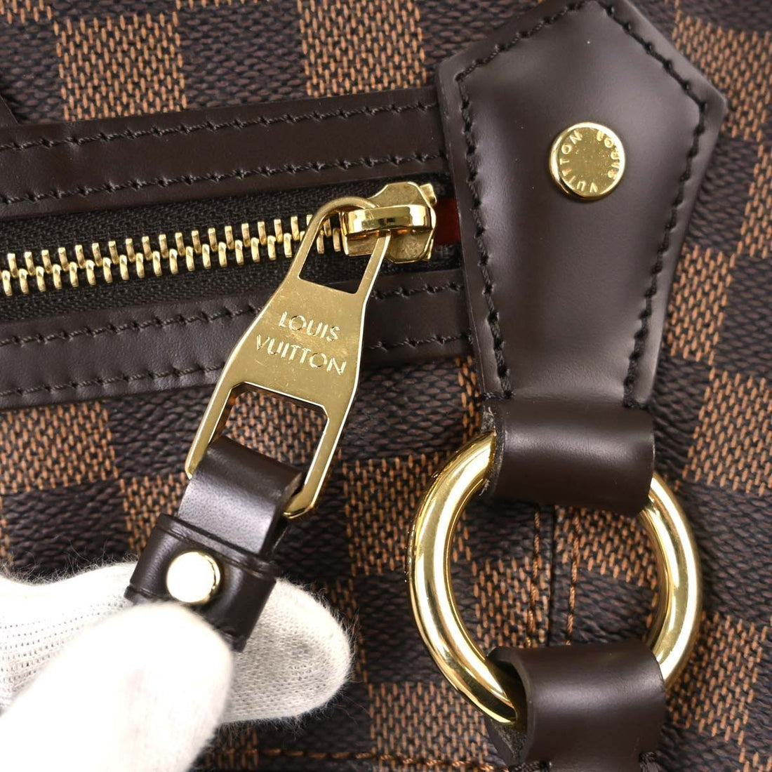 Louis Vuitton Evora MM in Tela Damier Ebène Marrone Vintage