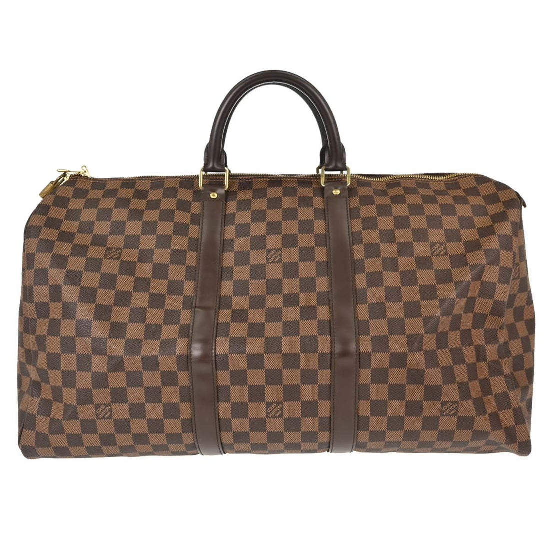 Louis Vuitton Keepall 50 in Tela Damier Ebène Marrone Vintage