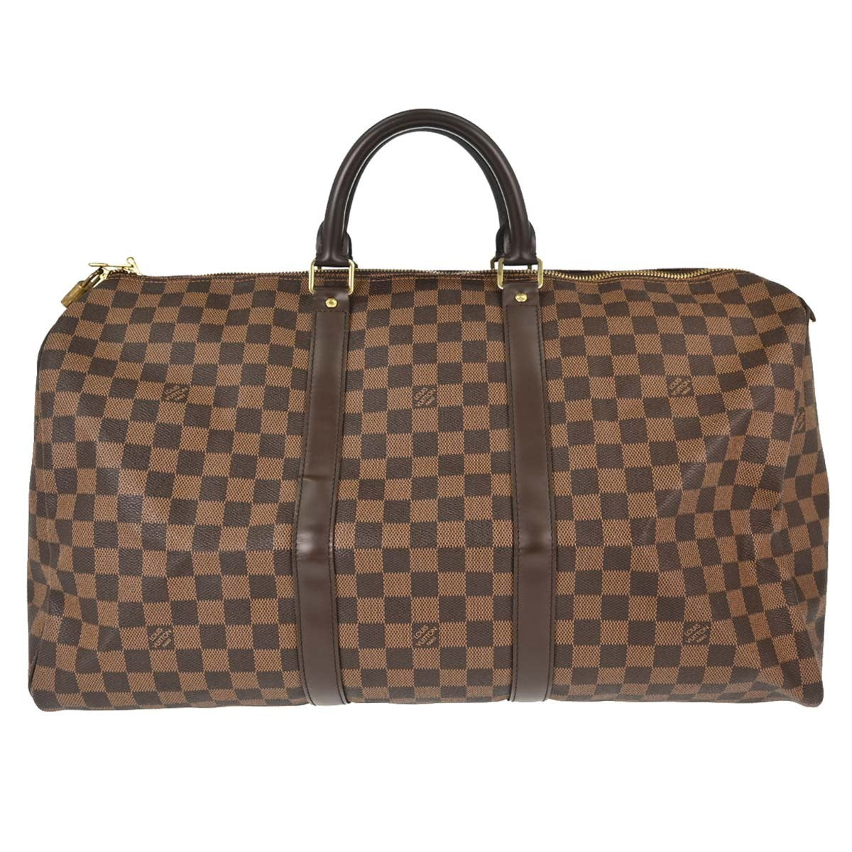 Louis Vuitton Keepall 50 in Tela Damier Ebène Marrone Vintage