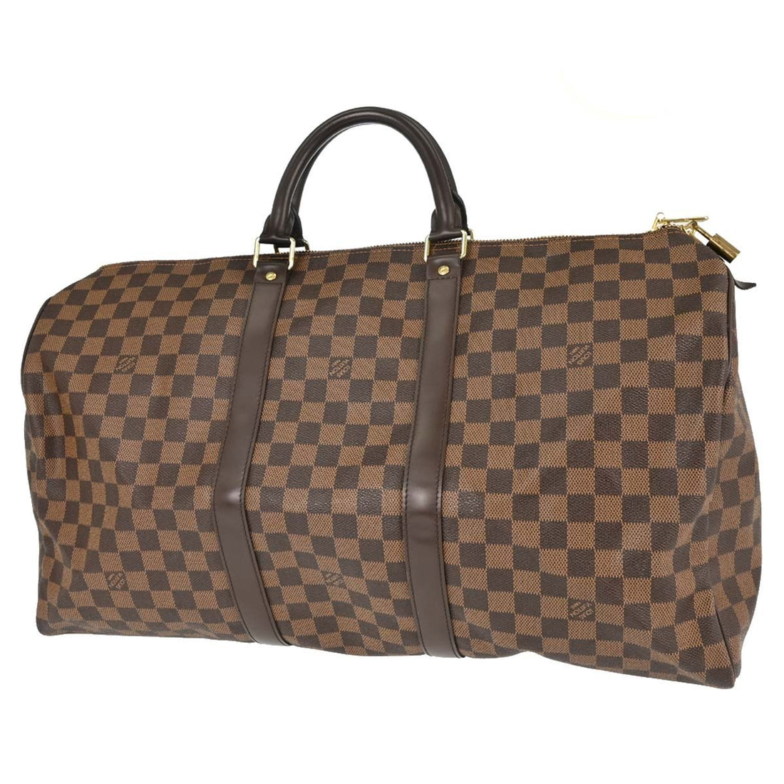 Louis Vuitton Keepall 50 in Tela Damier Ebène Marrone Vintage