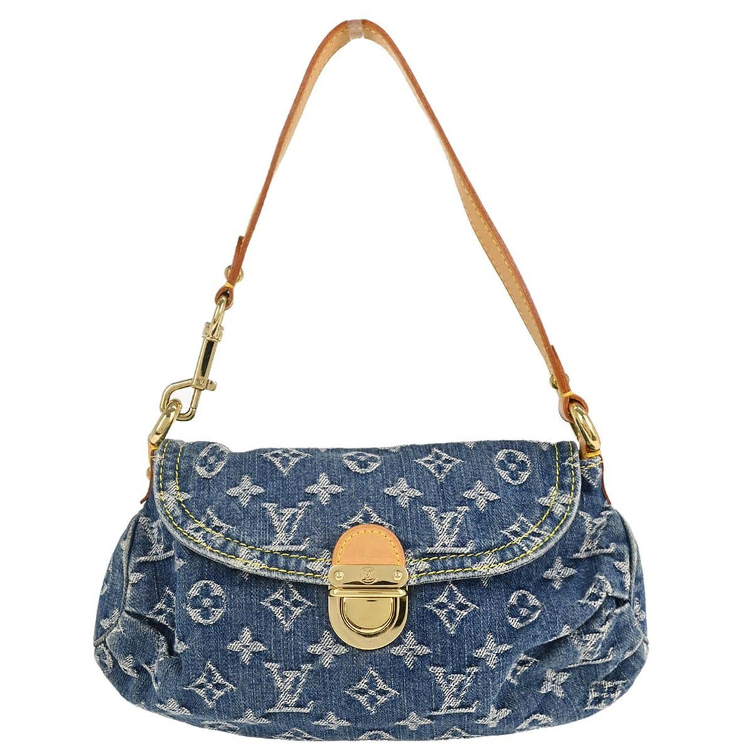 Louis Vuitton Mini Pleaty in Denim Monogram Blu Vintage