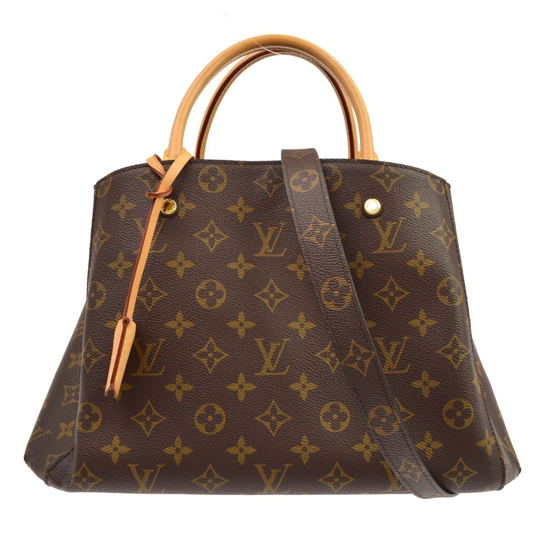 Louis Vuitton Montaigne MM in Pelle Monogram Empreinte Marrone Vintage