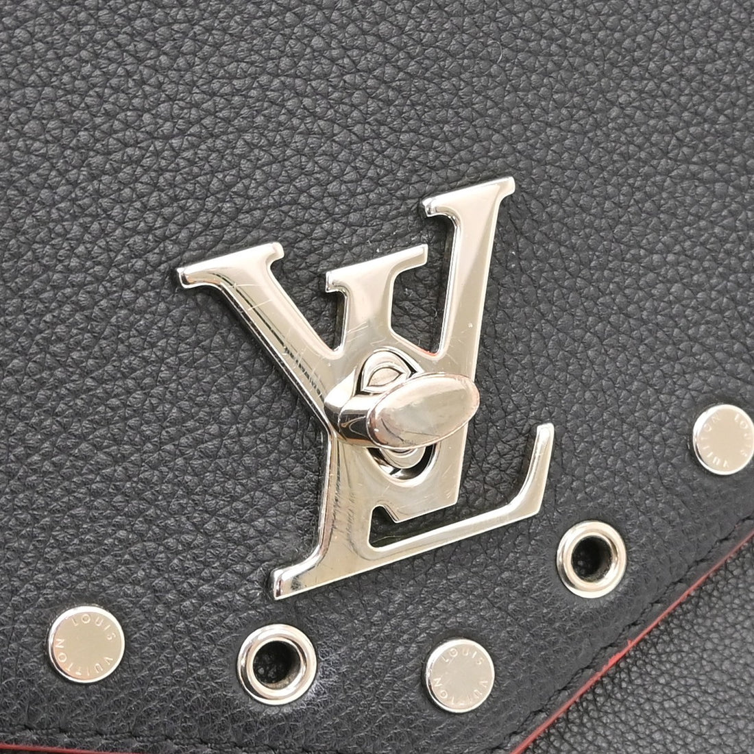 Louis Vuitton Mylockme 2way a Tracolla in Pelle Nera Vintage