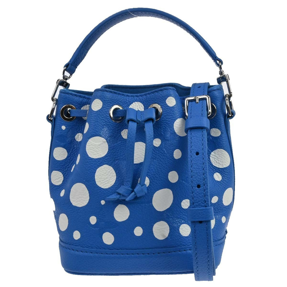 Louis Vuitton Nano Noé x Yayoi Kusama in Pelle Blu Vintage