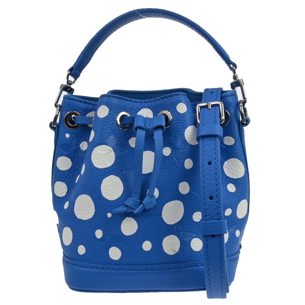 Louis Vuitton Nano Noé x Yayoi Kusama in Pelle Blu Vintage